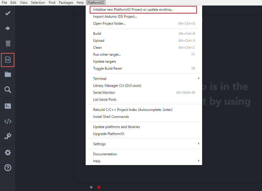 PlatformIO IDE - Initialize_new_Project