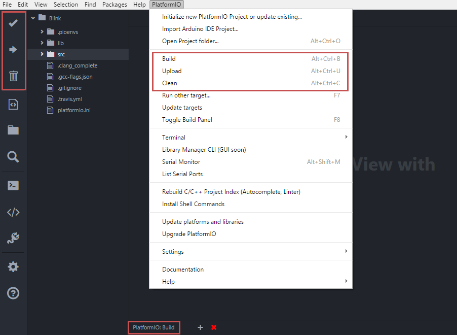 PlatformIO IDE - Build Upload