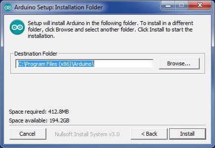 Arduino IDE - Setup Installation Folder